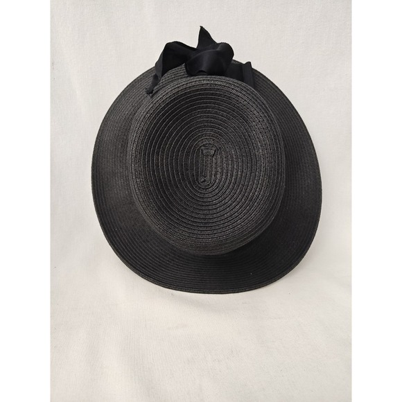 Scala Riviera Women's Black Paper Poly Braid Round Crown with 4" Brim Sunhat OS - Picture 11 of 11